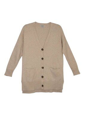 Madewell Cardigan Sweater Knit Top V Neck Button Front Beige XS